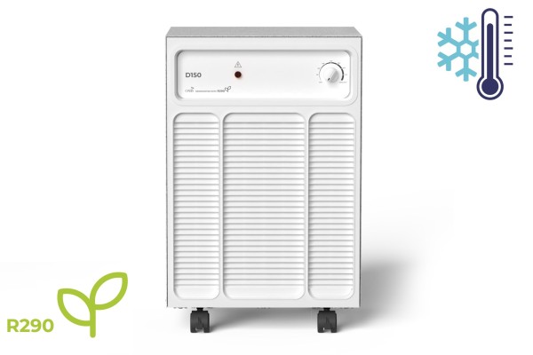 Dezumidificator profesional D165 Polonia, capacitate max 35 litri/zi, higrostat mecanic, carcasa metalica, suprafata 90 mp