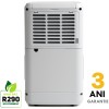 Dezumidificator Woods M10G Capacitate 10 litri/zi, Uscare rufe, Setare umiditate, Afisaj umiditate, Timer,suprafata 20mp