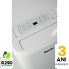 Dezumidificator Woods M10G Capacitate 10 litri/zi, Uscare rufe, Setare umiditate, Afisaj umiditate, Timer,suprafata 20mp
