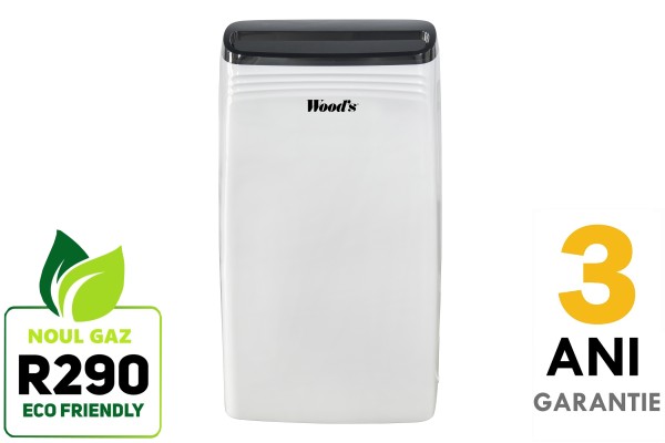 Dezumidificator Woods MDK21 Capacitate 20 litri/zi silentios setare umiditate afisaj electronic timer, suprafata 70mp