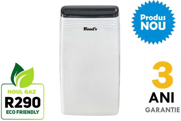Dezumidificator Woods MDK26 Capacitate 25 litri/zi silentios setare umiditate afisaj electronic timer, suprafata 120 mp