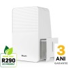 Dezumidificator Woods MDK11 Capacitate 10 litri/zi Uscare rufe Silentios Setare umiditate Afisaj electronic Timer, suprafata 40 mp