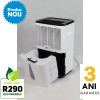 Dezumidificator Woods MDX20P Capacitate 20 litri/zi Pompa condens Uscare rufe Setare umiditate Afisaj electronic Timer Suprafata 40mp