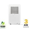 Dezumidificator Woods MRD20G Capacitate 20 litri/zi Uscare rufe Setare umiditate Afisaj electronic Timer suprafata 70 mp