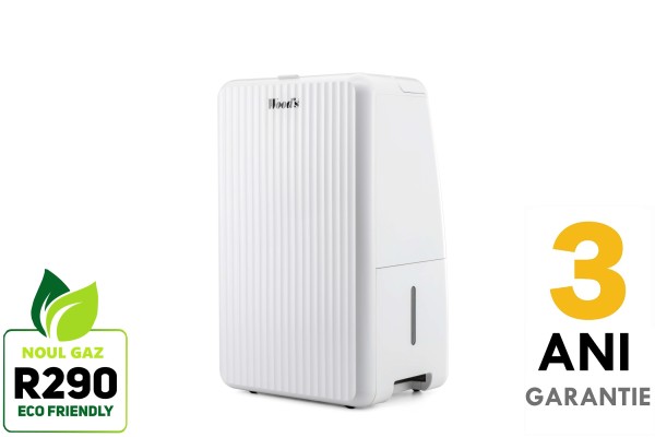 Dezumidificator Woods MRD10G Capacitate 10 litri/zi Uscare rufe Setare umiditate, Timer, suprafata 30 mp 