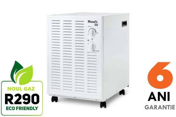 Dezumidificator si purificator Woods SW59FW Suedia filtru SMF, 2 trepte ventilator, suprafata 230, mp garantie 6 ani